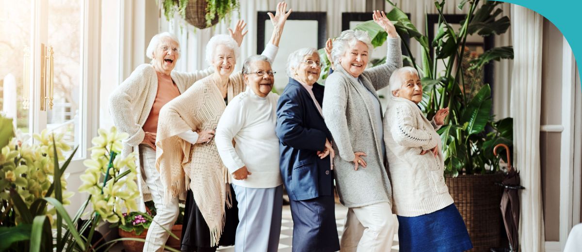 A group of senior Australians having a cup of tea